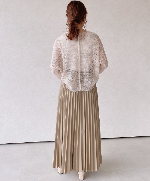 VANNIE U（ヴァニーユー）の「レザープリーツスカート（スカート・レディース・ナチュラル/ベージュ・FREE）」の16枚目の写真