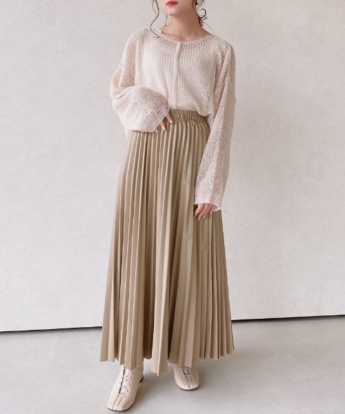 VANNIE U（ヴァニーユー）の「レザープリーツスカート（スカート・レディース・ナチュラル/ベージュ・FREE）」の15枚目の写真