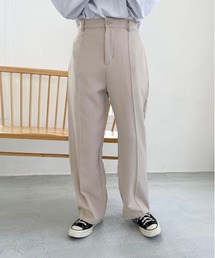flaner | センタープリーツカラースラックス(スラックス)