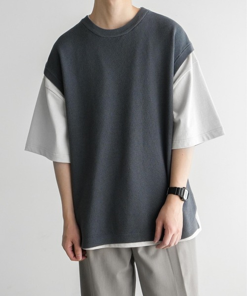 remer（リメール）の「loose drop shoulder knit vest/ルーズドロップショルダーニットベスト（ベスト・メンズ・ネイビー/グレー・SMALL/MEDIUM/LARGE）」の19枚目の写真