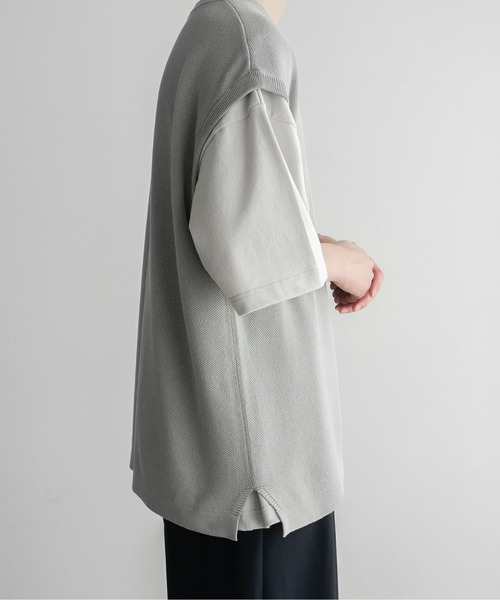 remer（リメール）の「loose drop shoulder knit vest/ルーズドロップショルダーニットベスト（ベスト・メンズ・ネイビー/グレー・SMALL/MEDIUM/LARGE）」の5枚目の写真