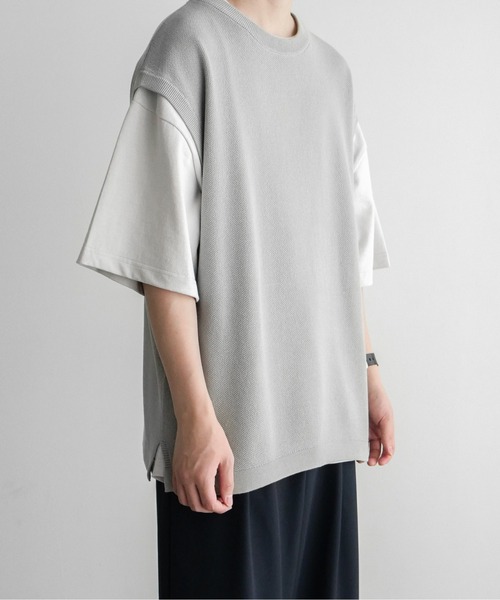 remer（リメール）の「loose drop shoulder knit vest/ルーズドロップショルダーニットベスト（ベスト・メンズ・ネイビー/グレー・SMALL/MEDIUM/LARGE）」の13枚目の写真