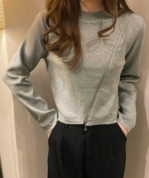 Grandeir（グランディール）の「フロントジップ 長袖 プルオーバー（Tシャツ/カットソー）」