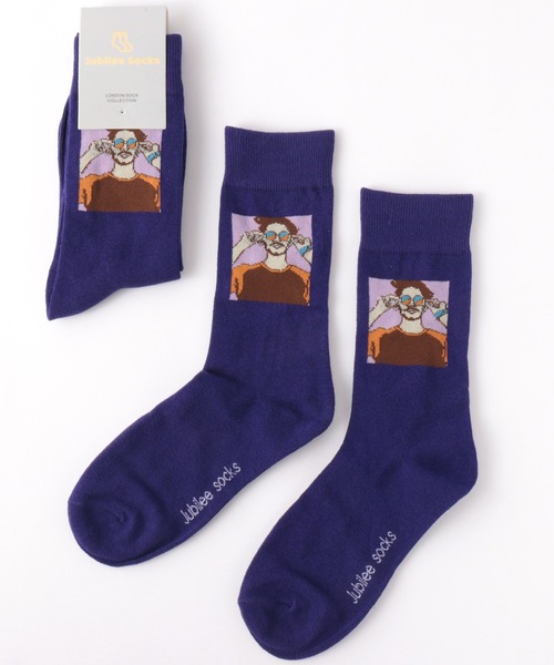 Jubilee（ジュビリー）の「ポップデザインソックス（ソックス/靴下・レディース・アッシュブラウン/パープル/ブラウン/グレー/オリーブ/ターコイズブルー/ライム/インディゴブルー/ミント/マスタード/アイボリー/ブラック系その他/キャメル/バーガンディー/スモークピンク/ブラック系その他2/ターメリック/ダークオレンジ/オフホワイト・FREE）」の13枚目の写真
