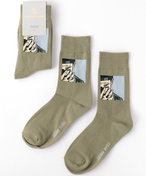 Jubilee（ジュビリー）の「ポップデザインソックス（ソックス/靴下・レディース・アッシュブラウン/パープル/ブラウン/グレー/オリーブ/ターコイズブルー/ライム/インディゴブルー/ミント/マスタード/アイボリー/ブラック系その他/キャメル/バーガンディー/スモークピンク/ブラック系その他2/ターメリック/ダークオレンジ/オフホワイト・FREE）」の8枚目の写真