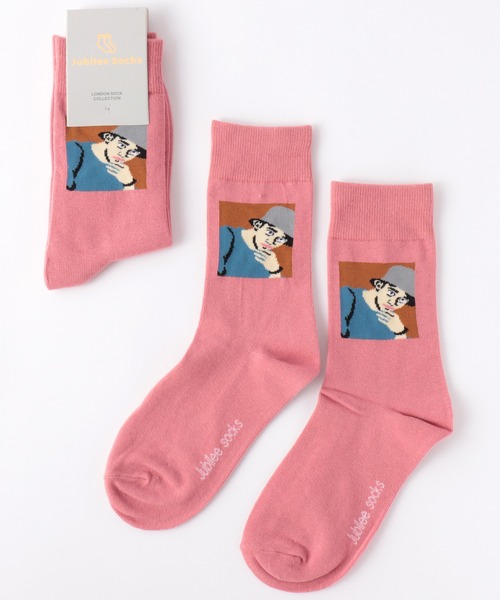 Jubilee（ジュビリー）の「ポップデザインソックス（ソックス/靴下・レディース・アッシュブラウン/パープル/ブラウン/グレー/オリーブ/ターコイズブルー/ライム/インディゴブルー/ミント/マスタード/アイボリー/ブラック系その他/キャメル/バーガンディー/スモークピンク/ブラック系その他2/ターメリック/ダークオレンジ/オフホワイト・FREE）」の17枚目の写真