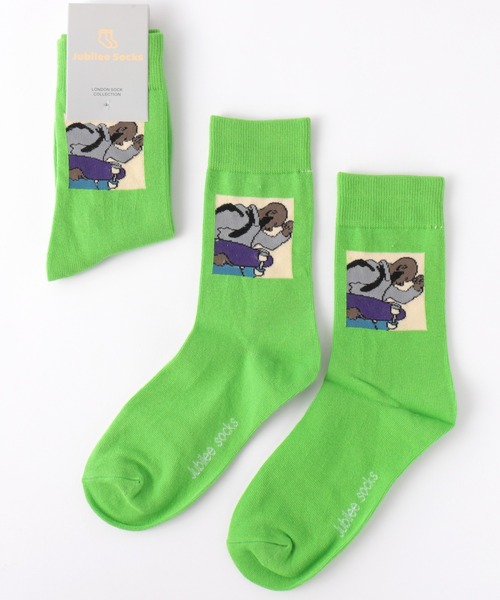 Jubilee（ジュビリー）の「ポップデザインソックス（ソックス/靴下・レディース・アッシュブラウン/パープル/ブラウン/グレー/オリーブ/ターコイズブルー/ライム/インディゴブルー/ミント/マスタード/アイボリー/ブラック系その他/キャメル/バーガンディー/スモークピンク/ブラック系その他2/ターメリック/ダークオレンジ/オフホワイト・FREE）」の9枚目の写真