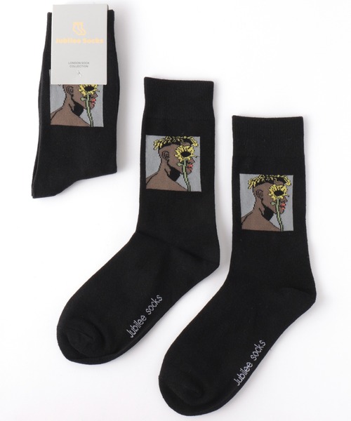 Jubilee（ジュビリー）の「ポップデザインソックス（ソックス/靴下・レディース・アッシュブラウン/パープル/ブラウン/グレー/オリーブ/ターコイズブルー/ライム/インディゴブルー/ミント/マスタード/アイボリー/ブラック系その他/キャメル/バーガンディー/スモークピンク/ブラック系その他2/ターメリック/ダークオレンジ/オフホワイト・FREE）」の4枚目の写真