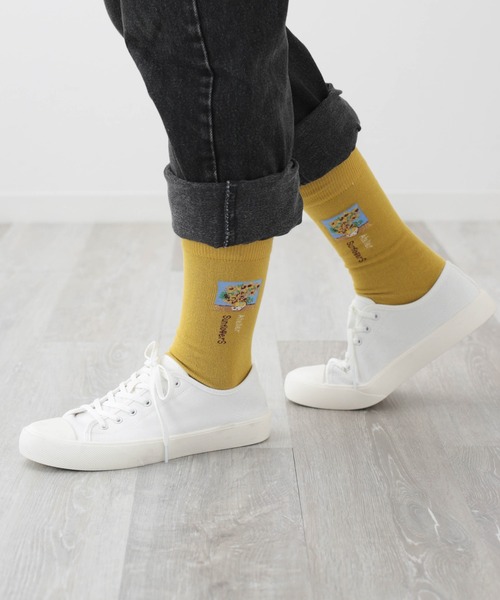 Jubilee（ジュビリー）の「ポップデザインソックス（ソックス/靴下・レディース・アッシュブラウン/パープル/ブラウン/グレー/オリーブ/ターコイズブルー/ライム/インディゴブルー/ミント/マスタード/アイボリー/ブラック系その他/キャメル/バーガンディー/スモークピンク/ブラック系その他2/ターメリック/ダークオレンジ/オフホワイト・FREE）」の20枚目の写真