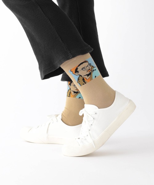 Jubilee（ジュビリー）の「ポップデザインソックス（ソックス/靴下・レディース・アッシュブラウン/パープル/ブラウン/グレー/オリーブ/ターコイズブルー/ライム/インディゴブルー/ミント/マスタード/アイボリー/ブラック系その他/キャメル/バーガンディー/スモークピンク/ブラック系その他2/ターメリック/ダークオレンジ/オフホワイト・FREE）」の22枚目の写真