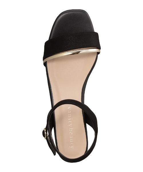 vanitybeauty（バニティービューティー）の「【vanitybeauty】<2021SS>ゴールドラインストラップサンダル（サンダル・レディース・ブラック/グリーン/ベージュ・LL/S/M/L）」の7枚目の写真