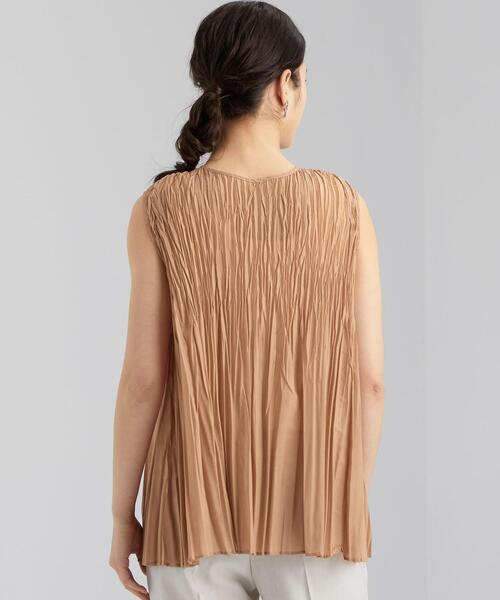 green label relaxing（グリーンレーベルリラクシング）の「FFC リンクルプリーツ 2WAY ブラウス（シャツ/ブラウス・レディース・ベージュ/ナチュラル/ライラック・FREE）」の17枚目の写真