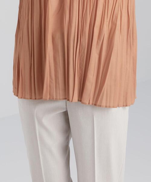 green label relaxing（グリーンレーベルリラクシング）の「FFC リンクルプリーツ 2WAY ブラウス（シャツ/ブラウス・レディース・ベージュ/ナチュラル/ライラック・FREE）」の11枚目の写真