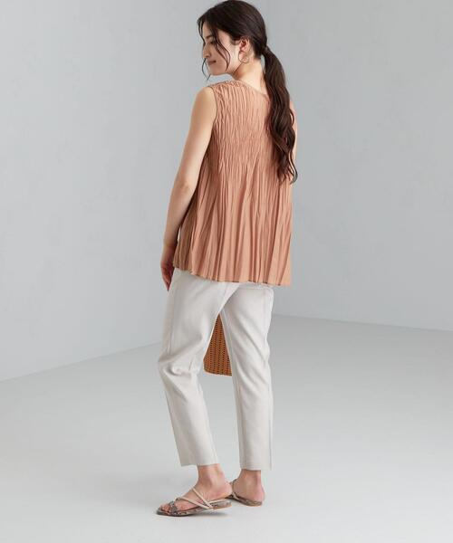 green label relaxing（グリーンレーベルリラクシング）の「FFC リンクルプリーツ 2WAY ブラウス（シャツ/ブラウス・レディース・ベージュ/ナチュラル/ライラック・FREE）」の15枚目の写真