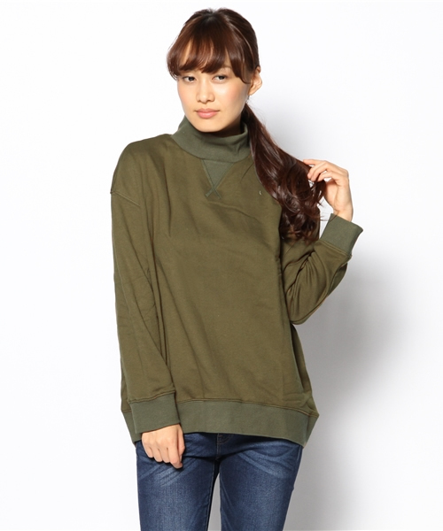 CIAOPANIC（チャオパニック）の「【Ciaopanic】オーバーサイズタートルNC（Tシャツ/カットソー・レディース・カーキ/グレー/イエロー/アイボリー・FREE）」の3枚目の写真