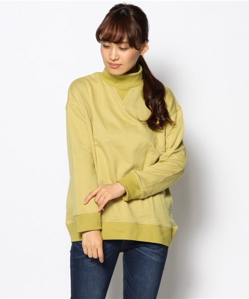 CIAOPANIC（チャオパニック）の「【Ciaopanic】オーバーサイズタートルNC（Tシャツ/カットソー・レディース・カーキ/グレー/イエロー/アイボリー・FREE）」の4枚目の写真