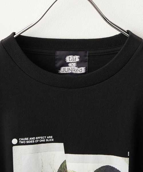JUNRED(ジュンレッド)の「tai×JUNRed ビックシルエットスラッシュアップルロンT(Tシャツ/カットソー・メンズ・ホワイト/ブラック・S/M/FREE/L)」の16枚目の写真