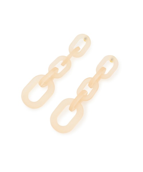 VIS（ビス）の「【STORY8月号掲載】アクリルチェーンピアス（ピアス（両耳用）・レディース・ブラウン系その他2/ベージュ系その他2/オレンジ・FREE）」の2枚目の写真