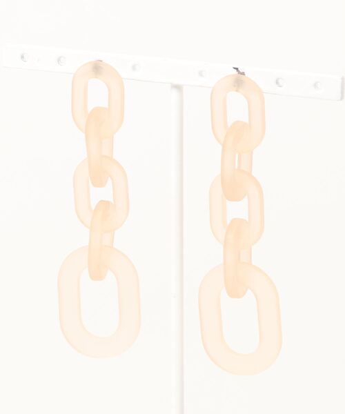 VIS（ビス）の「【STORY8月号掲載】アクリルチェーンピアス（ピアス（両耳用）・レディース・ブラウン系その他2/ベージュ系その他2/オレンジ・FREE）」の9枚目の写真