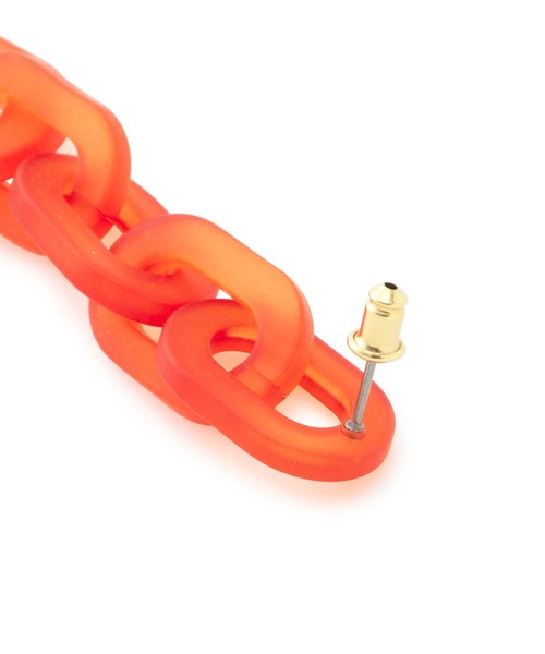 VIS（ビス）の「【STORY8月号掲載】アクリルチェーンピアス（ピアス（両耳用）・レディース・ブラウン系その他2/ベージュ系その他2/オレンジ・FREE）」の6枚目の写真