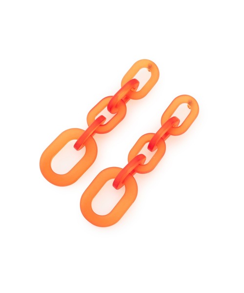 VIS（ビス）の「【STORY8月号掲載】アクリルチェーンピアス（ピアス（両耳用）・レディース・ブラウン系その他2/ベージュ系その他2/オレンジ・FREE）」の4枚目の写真