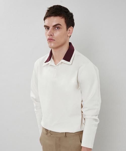 VABEU(バーベウ)の「【VABEU 】ダブルカラー PKシャツ / Double Collar Picket Shirts(ポロシャツ・メンズ・ブラック/ネイビー/アイボリー・LARGE/XX-LARGE)」の14枚目の写真