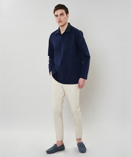 VABEU(バーベウ)の「【VABEU 】ダブルカラー PKシャツ / Double Collar Picket Shirts(ポロシャツ・メンズ・ブラック/ネイビー/アイボリー・LARGE/XX-LARGE)」の10枚目の写真