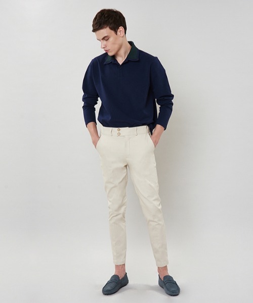 VABEU(バーベウ)の「【VABEU 】ダブルカラー PKシャツ / Double Collar Picket Shirts(ポロシャツ・メンズ・ブラック/ネイビー/アイボリー・LARGE/XX-LARGE)」の4枚目の写真