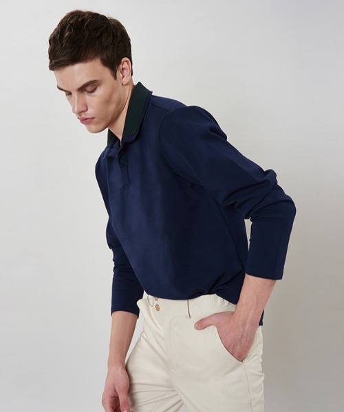 VABEU(バーベウ)の「【VABEU 】ダブルカラー PKシャツ / Double Collar Picket Shirts(ポロシャツ・メンズ・ブラック/ネイビー/アイボリー・LARGE/XX-LARGE)」の18枚目の写真