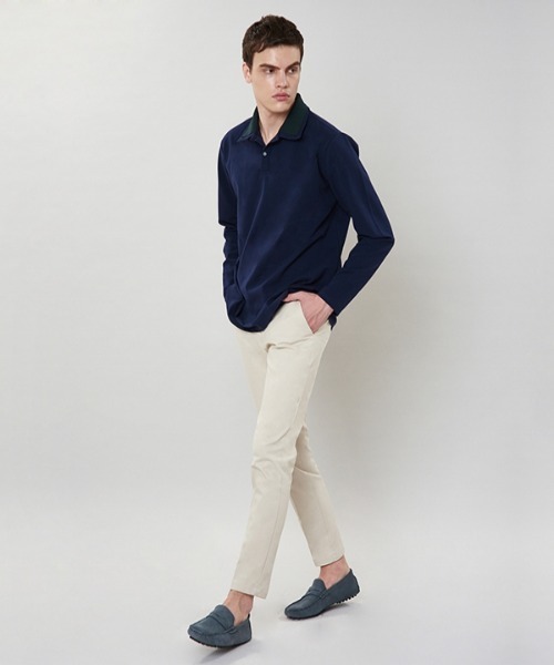 VABEU(バーベウ)の「【VABEU 】ダブルカラー PKシャツ / Double Collar Picket Shirts(ポロシャツ・メンズ・ブラック/ネイビー/アイボリー・LARGE/XX-LARGE)」の13枚目の写真