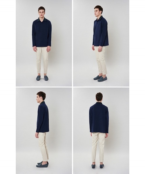 VABEU(バーベウ)の「【VABEU 】ダブルカラー PKシャツ / Double Collar Picket Shirts(ポロシャツ・メンズ・ブラック/ネイビー/アイボリー・LARGE/XX-LARGE)」の9枚目の写真