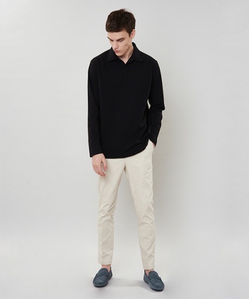 VABEU(バーベウ)の「【VABEU 】ダブルカラー PKシャツ / Double Collar Picket Shirts(ポロシャツ・メンズ・ブラック/ネイビー/アイボリー・LARGE/XX-LARGE)」の11枚目の写真