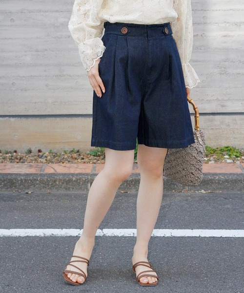 Crisp(クリスプ)の「ボタンベルトショートパンツ(その他パンツ・レディース・ネイビー/アイボリー・FREE)」の22枚目の写真