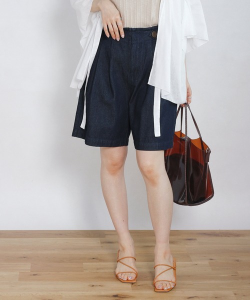 Crisp(クリスプ)の「ボタンベルトショートパンツ(その他パンツ・レディース・ネイビー/アイボリー・FREE)」の21枚目の写真