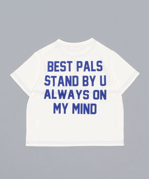 b・ROOM（ビールーム）の「バックロゴプリントビッグ半袖Tシャツ（Tシャツ/カットソー・キッズ・オフホワイト/オリーブ/モスグリーン/パープル・100cm/130cm/120cm/90cm/110cm）」の7枚目の写真