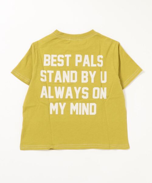 b・ROOM（ビールーム）の「バックロゴプリントビッグ半袖Tシャツ（Tシャツ/カットソー・キッズ・オフホワイト/オリーブ/モスグリーン/パープル・100cm/130cm/120cm/90cm/110cm）」の8枚目の写真