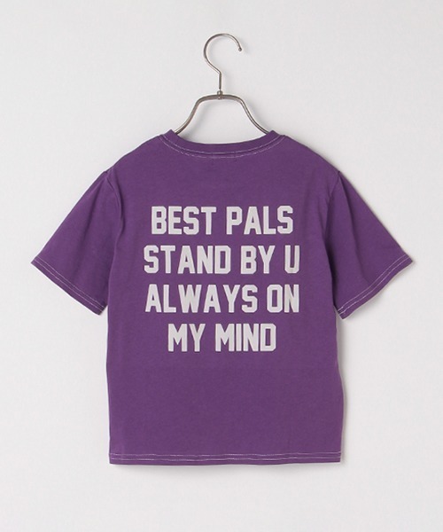 b・ROOM（ビールーム）の「バックロゴプリントビッグ半袖Tシャツ（Tシャツ/カットソー・キッズ・オフホワイト/オリーブ/モスグリーン/パープル・100cm/130cm/120cm/90cm/110cm）」の14枚目の写真