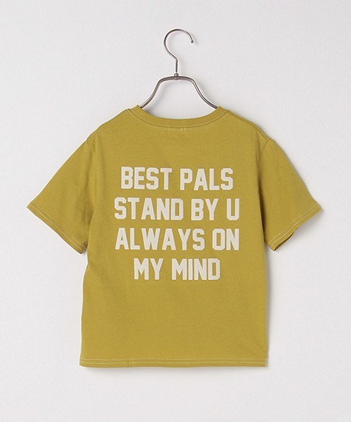 b・ROOM（ビールーム）の「バックロゴプリントビッグ半袖Tシャツ（Tシャツ/カットソー・キッズ・オフホワイト/オリーブ/モスグリーン/パープル・100cm/130cm/120cm/90cm/110cm）」の15枚目の写真