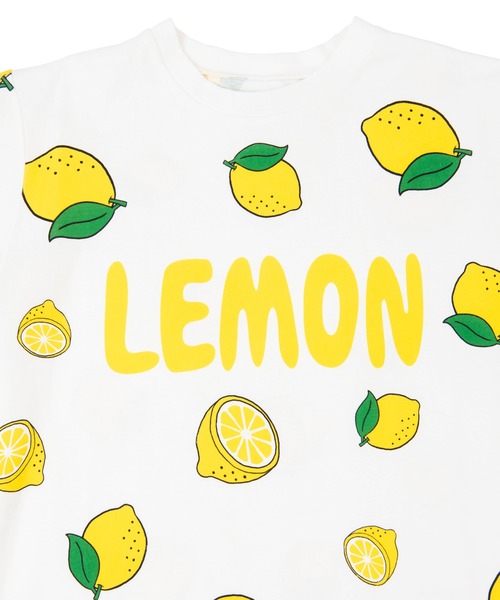PUNYUS - プニュズ tシャツ フード柄 レモン プニュズ フード総柄Tシャツ(NINJIN・LEMON・EDAMAME)（Tシャツ
