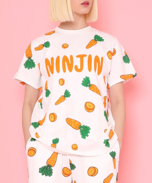 PUNYUS プニュズ フード総柄Tシャツ エビ フード総柄Tシャツ（EBI ）[商品：PN17SS-022-5R] - PUNYUS