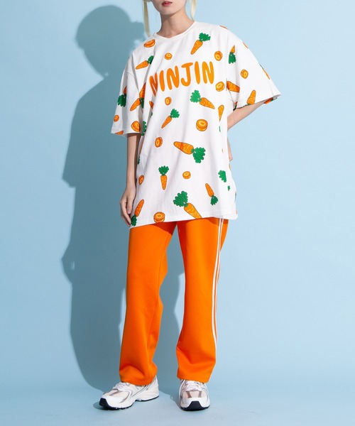 新品 にんじん Tシャツ プニュズ ニンジン punyus 半袖 総柄 人参 4 Amazon.co.jp: プ ニュズ フード総柄 Tシャツ NINJIN ニンジン