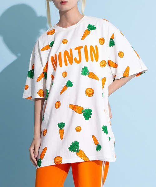 PUNYUS - がちゃぴん PUNYUS 新品レモン柄とニンジン柄Tシャツ ④サイズ 2枚 PUNYUS - がちゃぴん様専用 PUNYUS 新品レモン柄とニンジン柄T