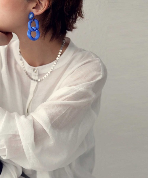 antiqua（アンティカ）の「ビタミンカラーイヤリング（イヤリング・レディース・イエロー/ブルー・FREE）」の5枚目の写真