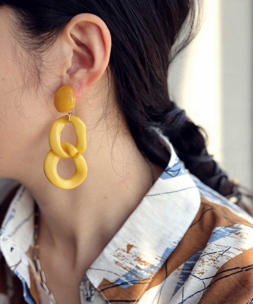 antiqua（アンティカ）の「ビタミンカラーイヤリング（イヤリング・レディース・イエロー/ブルー・FREE）」の6枚目の写真