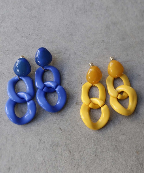 antiqua（アンティカ）の「ビタミンカラーイヤリング（イヤリング・レディース・イエロー/ブルー・FREE）」の8枚目の写真