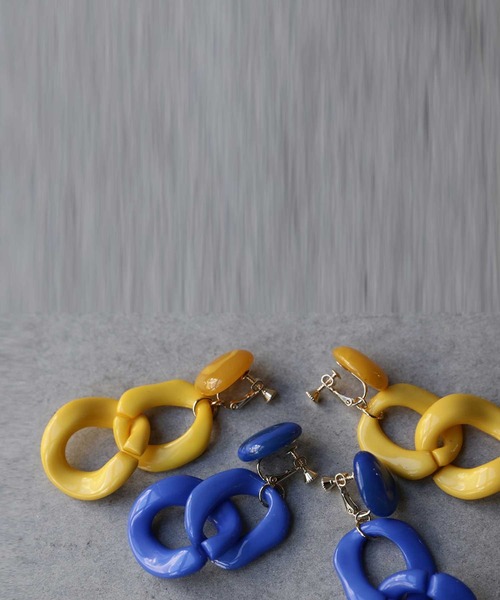 antiqua（アンティカ）の「ビタミンカラーイヤリング（イヤリング・レディース・イエロー/ブルー・FREE）」の9枚目の写真