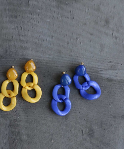 antiqua（アンティカ）の「ビタミンカラーイヤリング（イヤリング・レディース・イエロー/ブルー・FREE）」の10枚目の写真