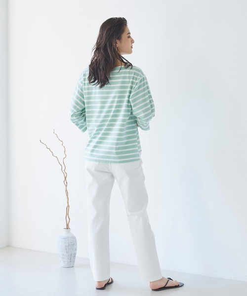 LIPSTAR（リップスター）の「【WEB別注】星柄刺繍ボーダーカットソー（Tシャツ/カットソー・レディース・アイボリー/ダークネイビー/グリーン系その他・M）」の17枚目の写真