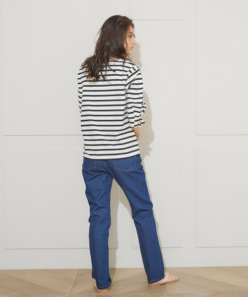 LIPSTAR（リップスター）の「【WEB別注】星柄刺繍ボーダーカットソー（Tシャツ/カットソー・レディース・アイボリー/ダークネイビー/グリーン系その他・M）」の11枚目の写真