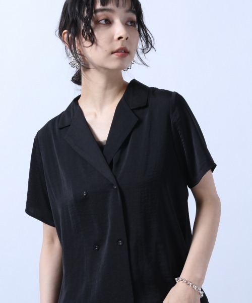 HARE（ハレ）の「ショートカイキンシャツ(HARE)（シャツ/ブラウス・レディース・ブラック/ブラック系その他/グリーン・FREE）」の8枚目の写真